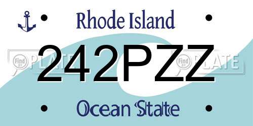 242PZZ Rhode Island License Plate