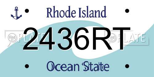 2436RT Rhode Island License Plate