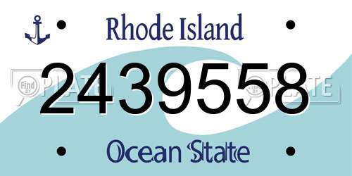 2439558 Rhode Island License Plate