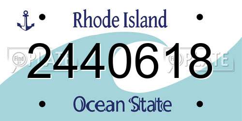2440618 Rhode Island License Plate