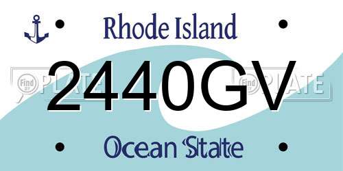 2440GV Rhode Island License Plate