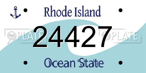 24427 Rhode Island License Plate