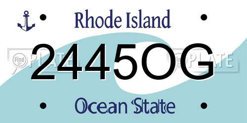 2445OG Rhode Island License Plate