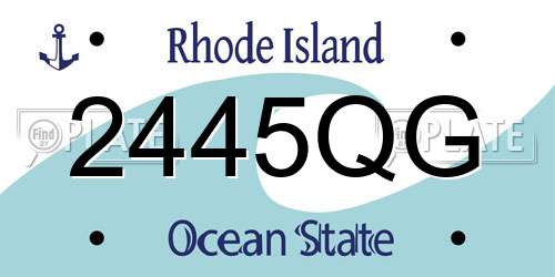 2445QG Rhode Island License Plate