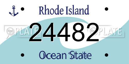 24482 Rhode Island License Plate