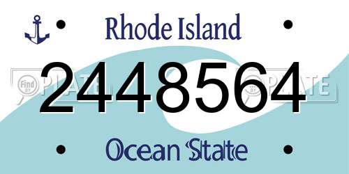 2448564 Rhode Island License Plate