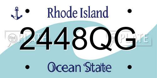 2448QG Rhode Island License Plate