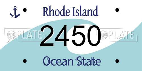2450 Rhode Island License Plate