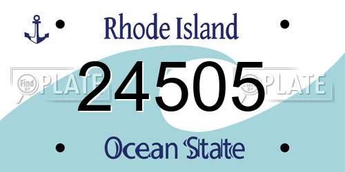 24505 Rhode Island License Plate
