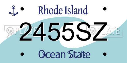 2455SZ Rhode Island License Plate