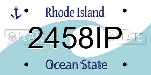 2458IP Rhode Island License Plate