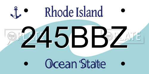 245BBZ Rhode Island License Plate