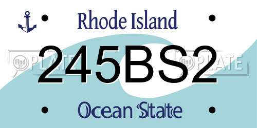 245BS2 Rhode Island License Plate