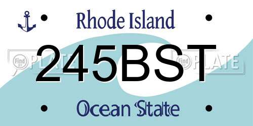245BST Rhode Island License Plate