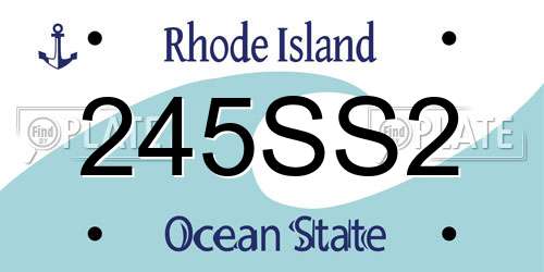 245SS2 Rhode Island License Plate