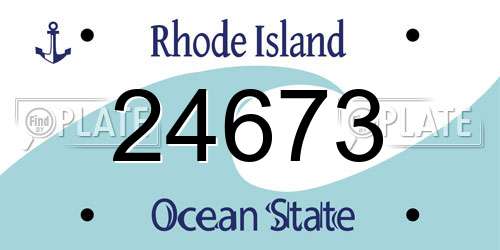 24673 Rhode Island License Plate
