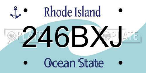 246BXJ Rhode Island License Plate