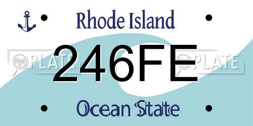 246FE Rhode Island License Plate