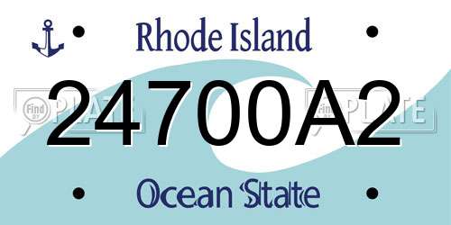 24700A2 Rhode Island License Plate