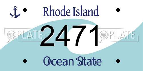2471 Rhode Island License Plate