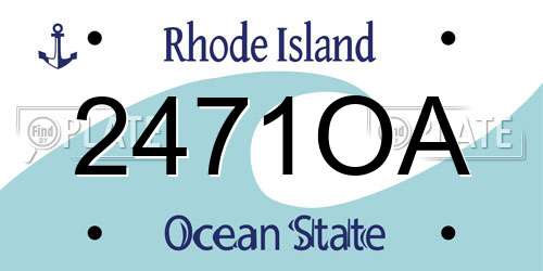 2471OA Rhode Island License Plate