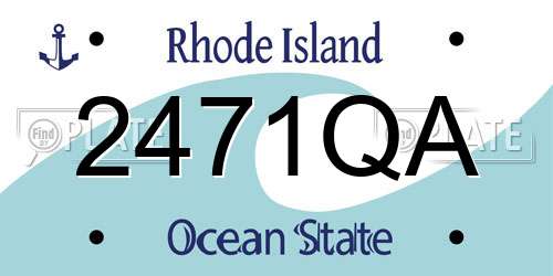 2471QA Rhode Island License Plate