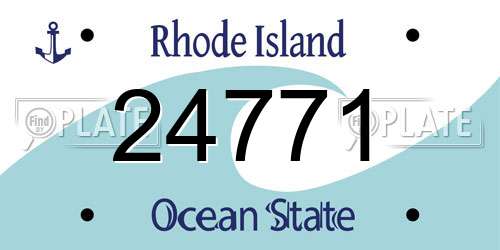 24771 Rhode Island License Plate
