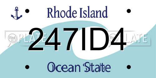 247ID4 Rhode Island License Plate