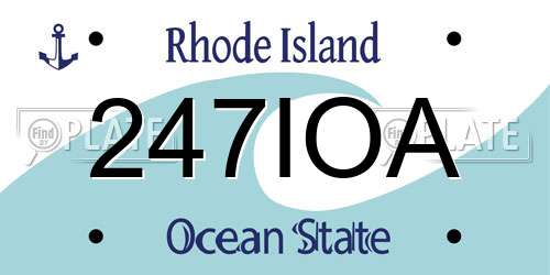 247IOA Rhode Island License Plate