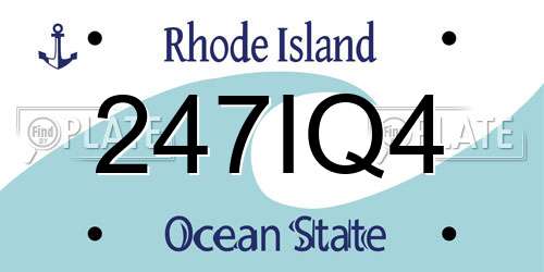 247IQ4 Rhode Island License Plate