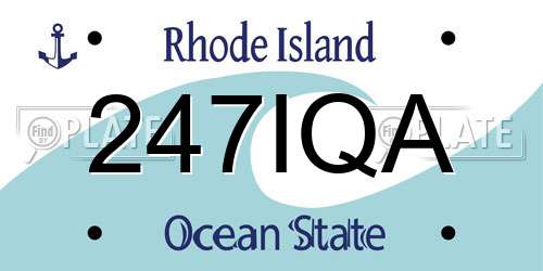 247IQA Rhode Island License Plate