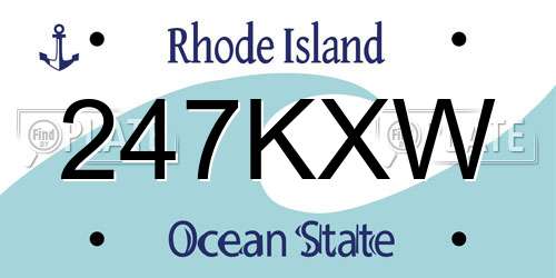 247KXW Rhode Island License Plate