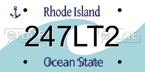 247LT2 Rhode Island License Plate