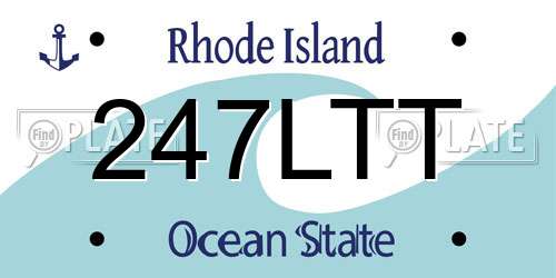 247LTT Rhode Island License Plate