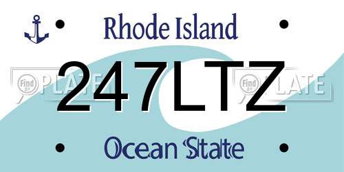 247LTZ Rhode Island License Plate