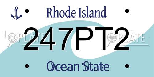 247PT2 Rhode Island License Plate
