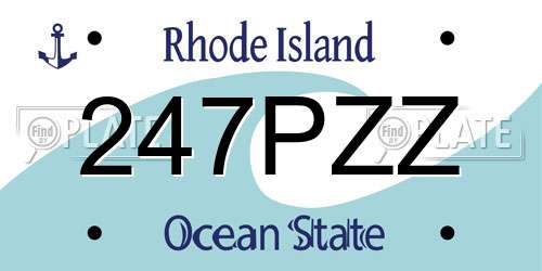 247PZZ Rhode Island License Plate