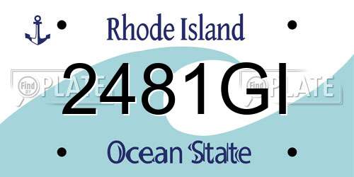 2481GI Rhode Island License Plate