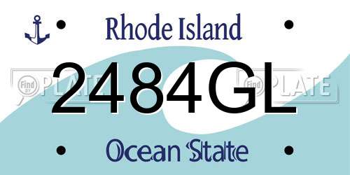 2484GL Rhode Island License Plate