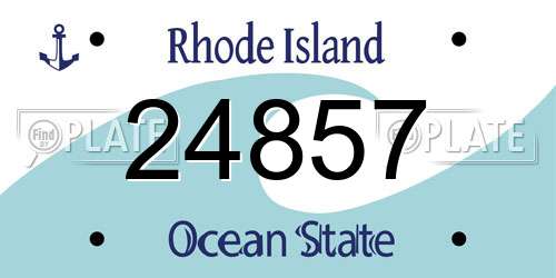 24857 Rhode Island License Plate