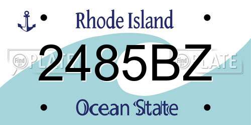 2485BZ Rhode Island License Plate