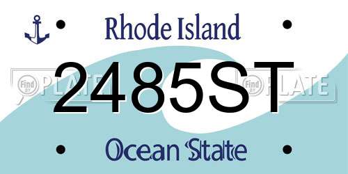2485ST Rhode Island License Plate