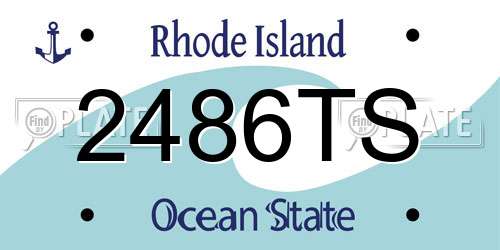 2486TS Rhode Island License Plate