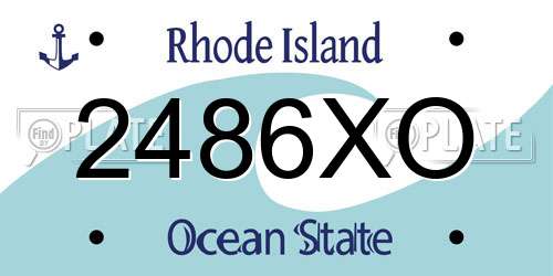 2486XO Rhode Island License Plate
