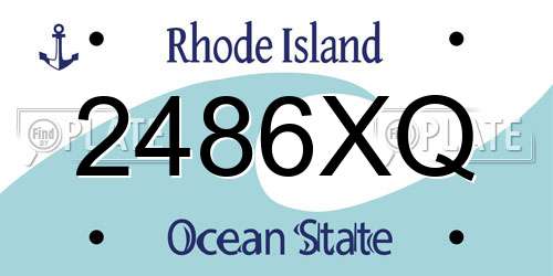 2486XQ Rhode Island License Plate