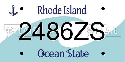 2486ZS Rhode Island License Plate