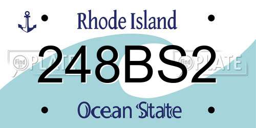 248BS2 Rhode Island License Plate