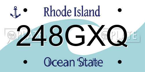 248GXQ Rhode Island License Plate