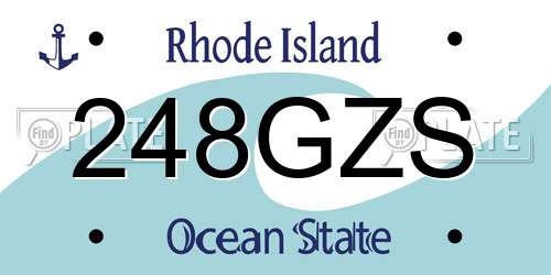 248GZS Rhode Island License Plate