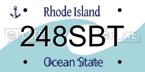 248SBT Rhode Island License Plate